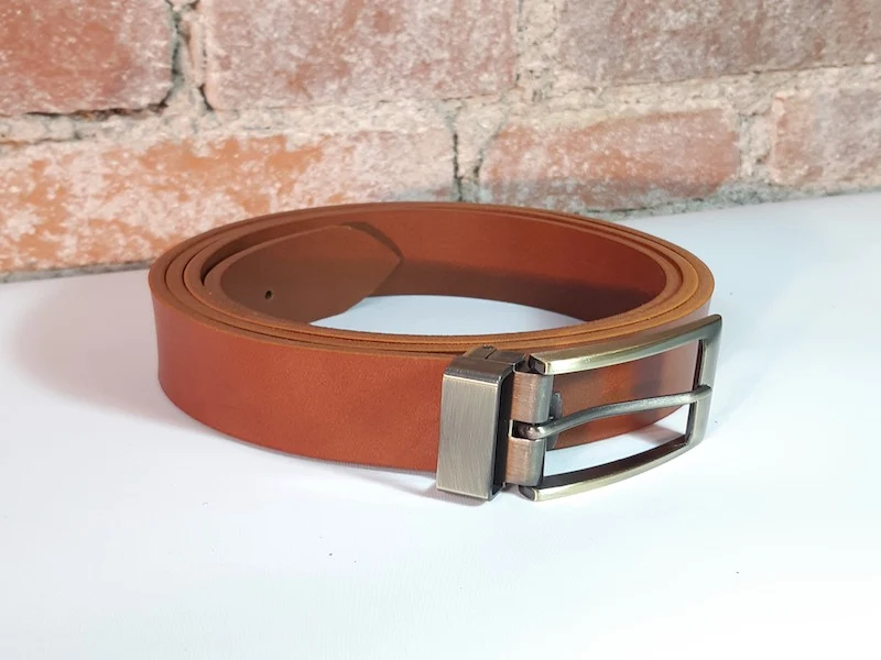 Ceinture en cuir Cognac Tannage Végétal