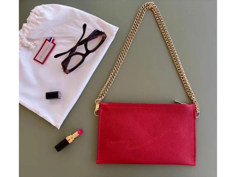 Pochette chaine & cuir Paris