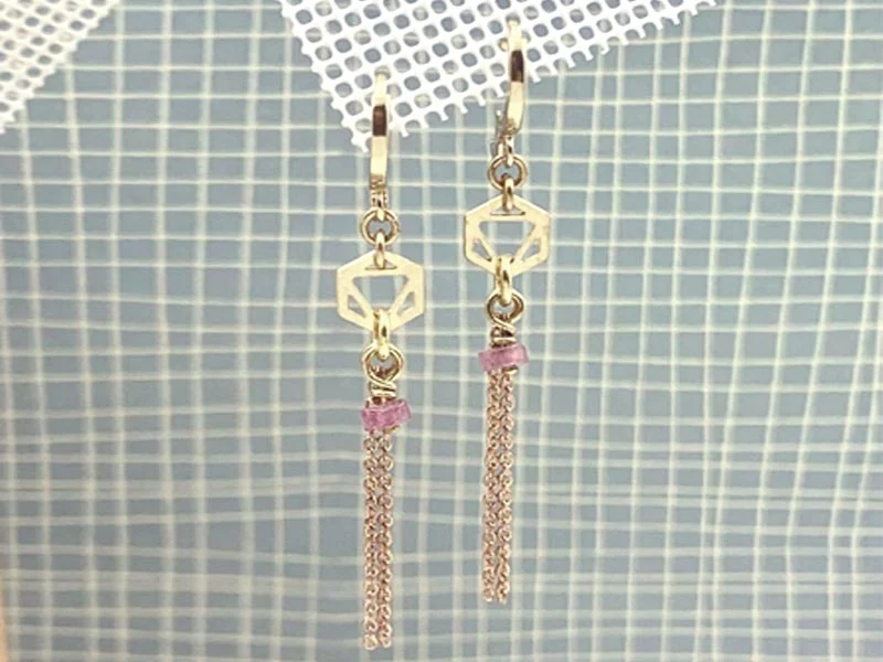 Boucles d'oreilles Ziya doré et Heishi pierres naturelles coloris au choix