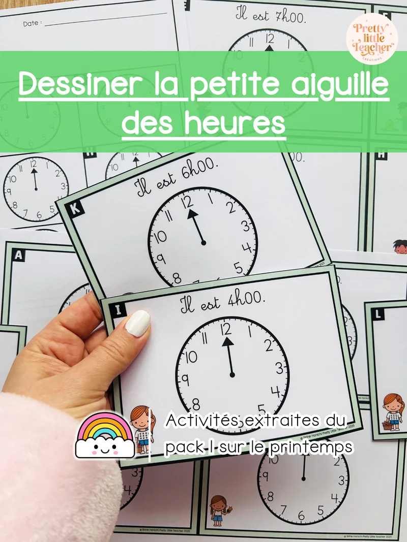 Dessiner la petite aiguille des heures (3x)
