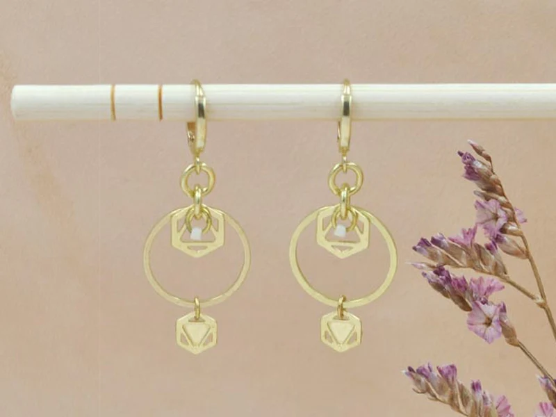 Boucle Ziya cerclée doré