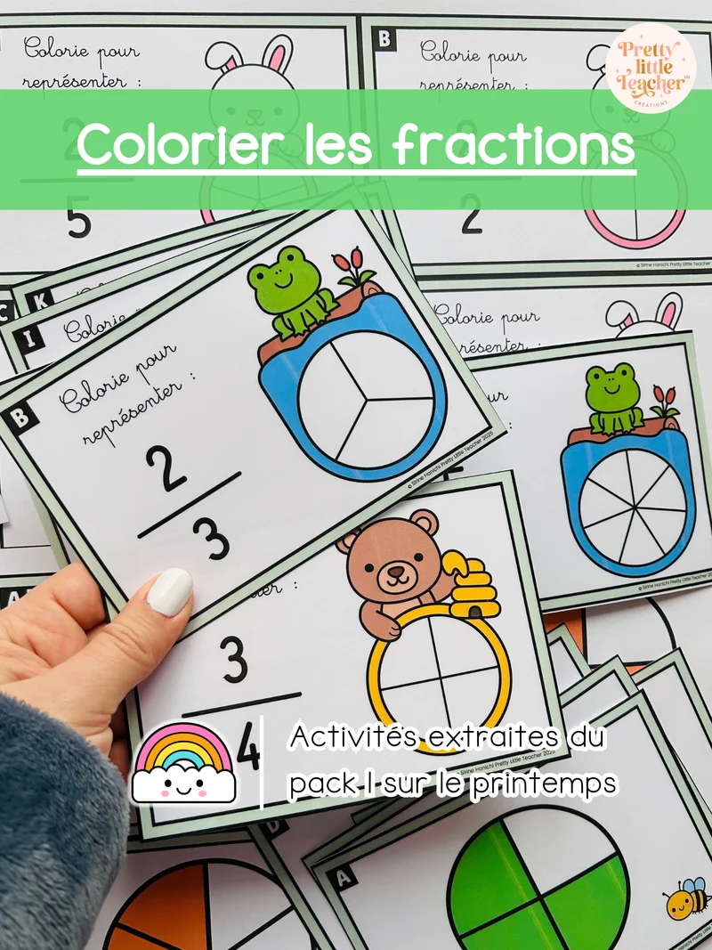 Colorier des fractions (3x)
