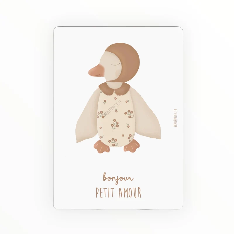 Carte | Doudou canard girl