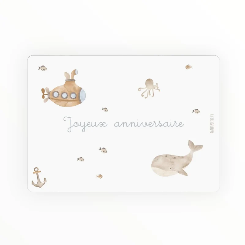Carte | Joyeux anniversaire Océan