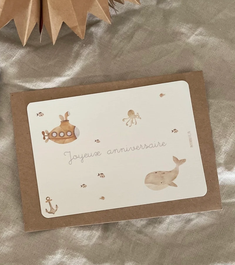 Carte | Joyeux anniversaire Océan