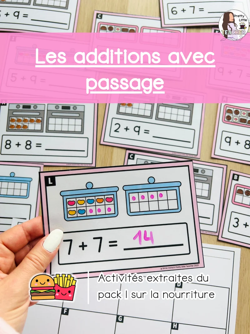 Les additions avec passage jusqu'à 20 (3x)