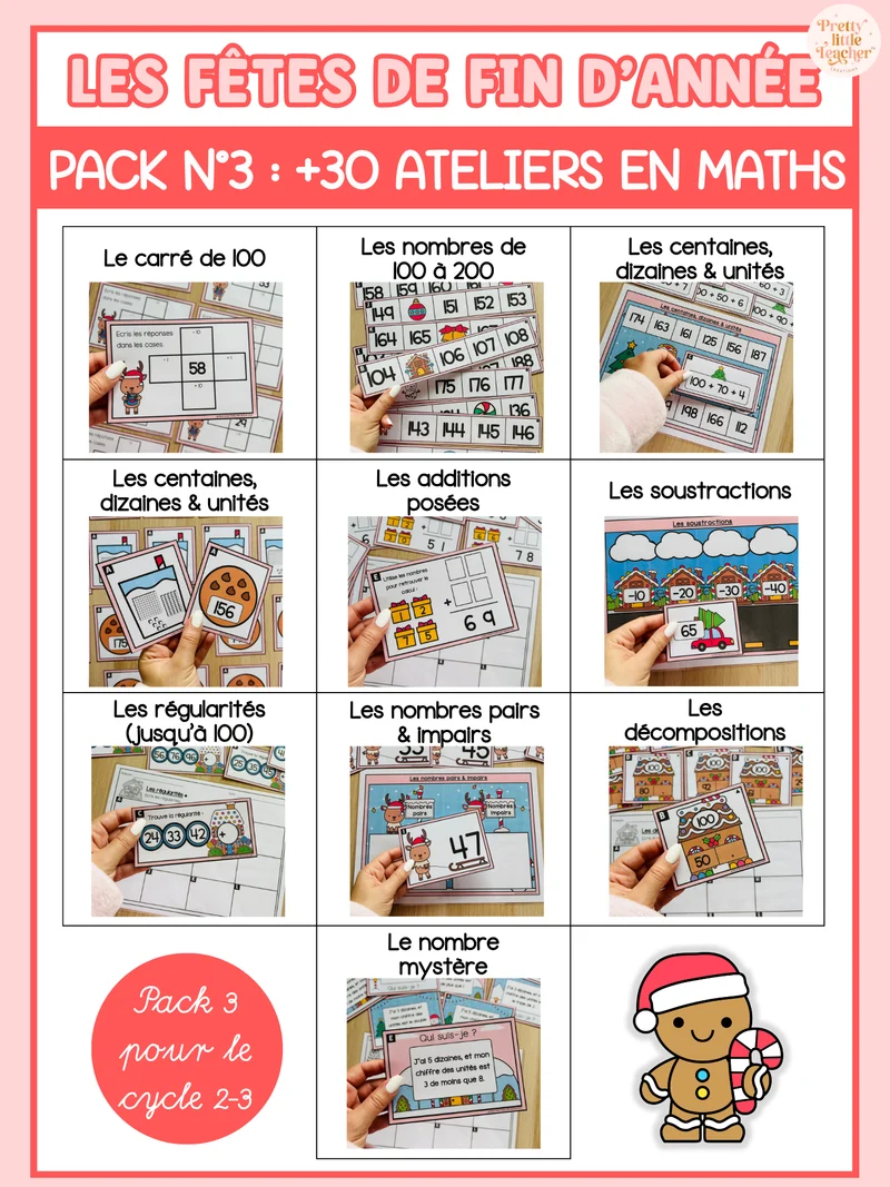 Pack 3 de Mathématique sur les fêtes de fin d'année