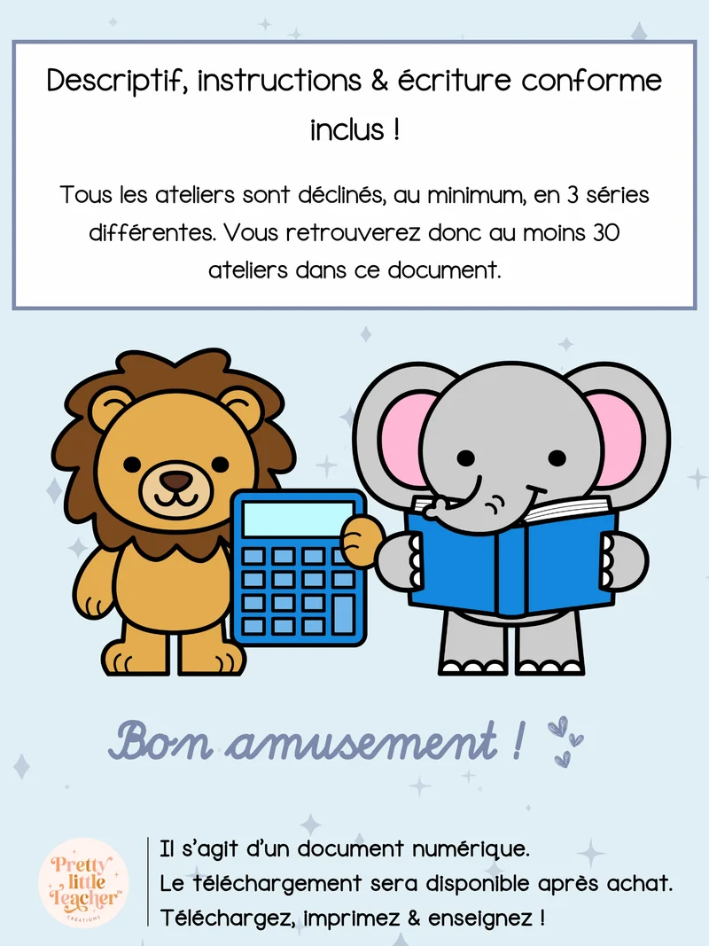 Pack 1 Math : les animaux