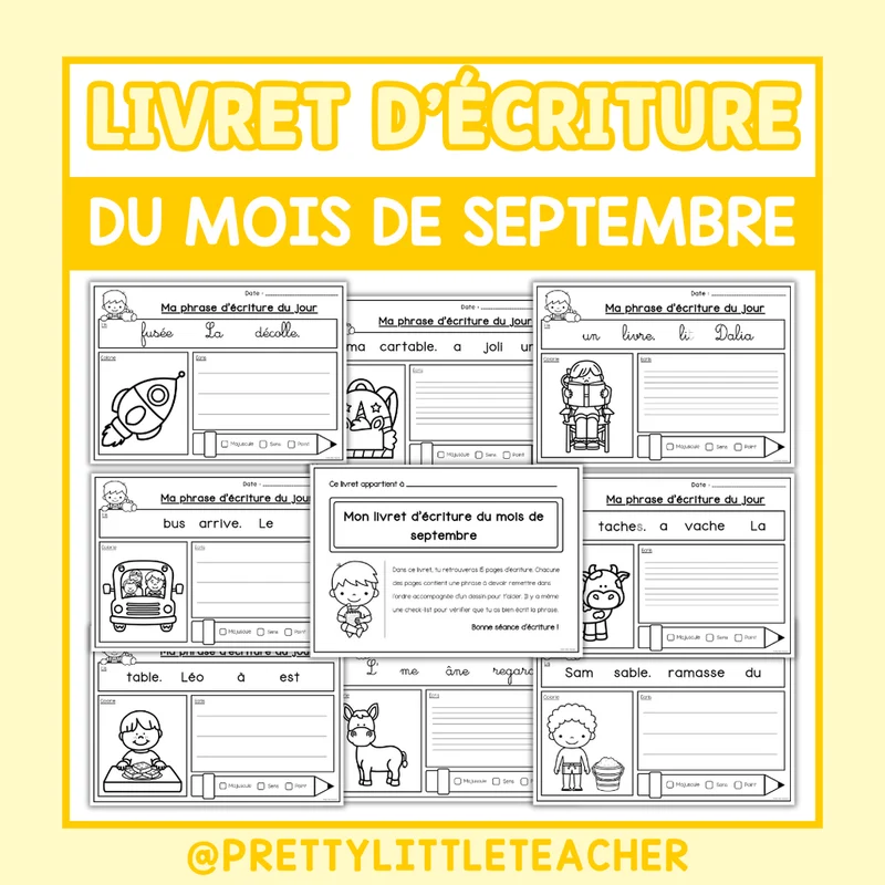 Livret d'écriture de septembre