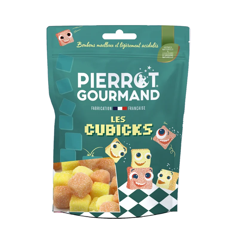 Sachet de bonbons artisanaux "Cubicks" - arômes naturels