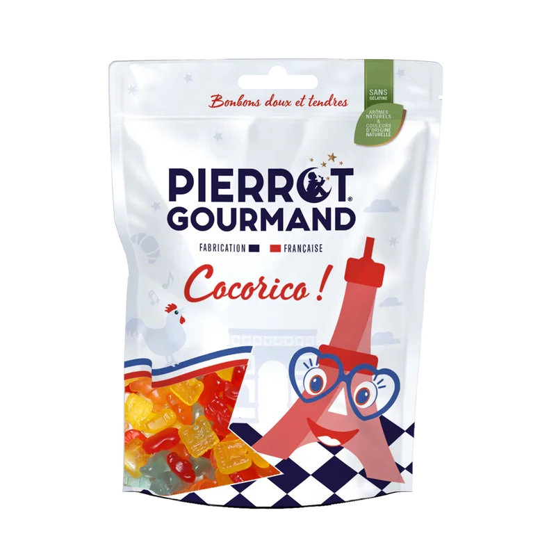 Sachet de bonbons artisanaux "Cocorico !" - arômes naturels sans gélatine