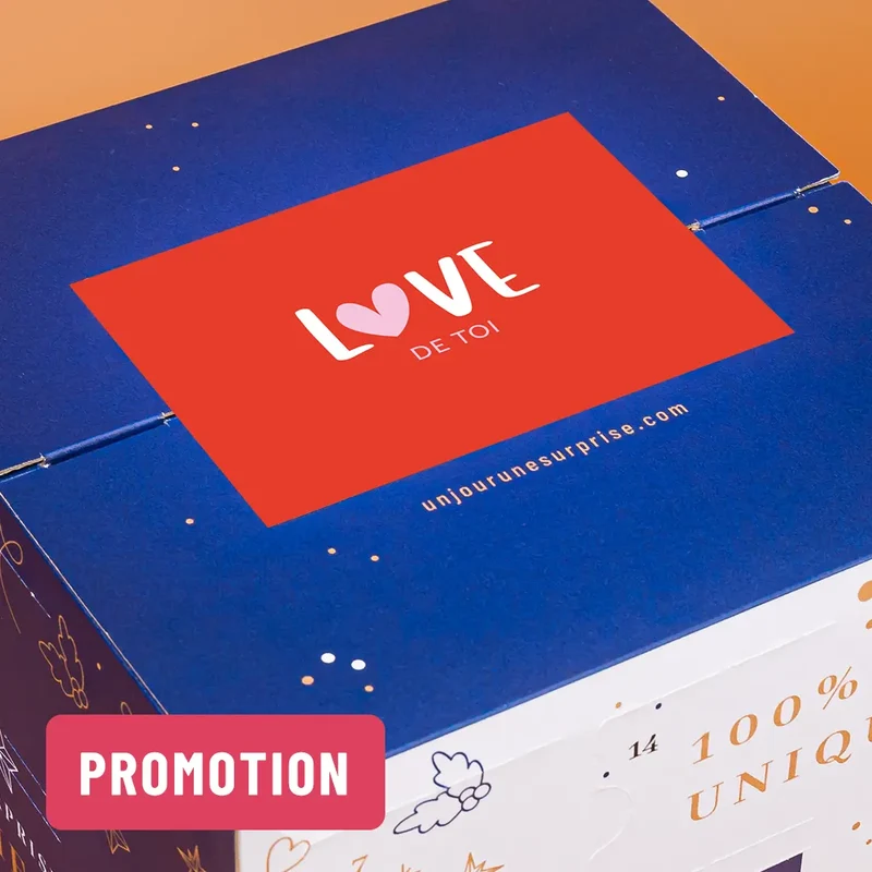 Calendrier de l'avent cube - design "Love de toi"
