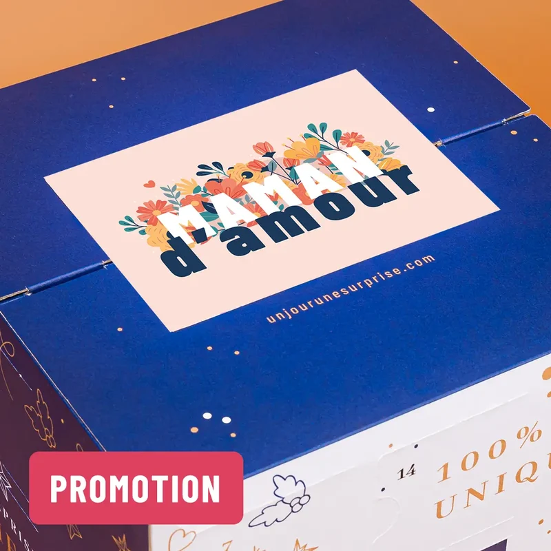 Calendrier de l'avent cube - design "Maman d'amour"