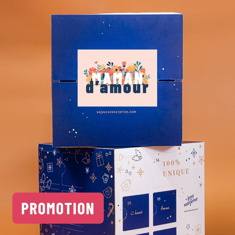 Calendrier de l'avent cube - design "Maman d'amour"