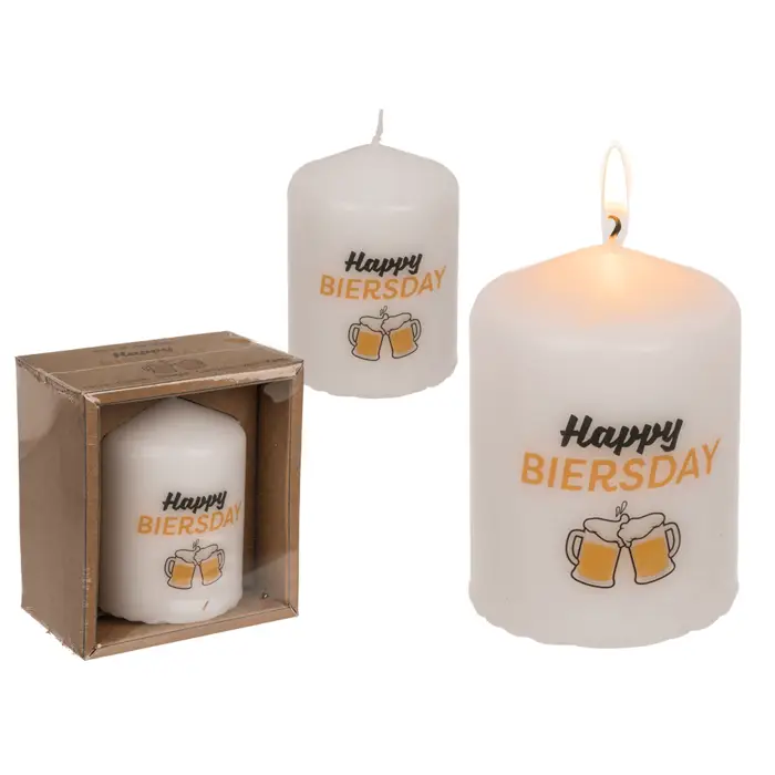 Bougie "Happy Biersday"