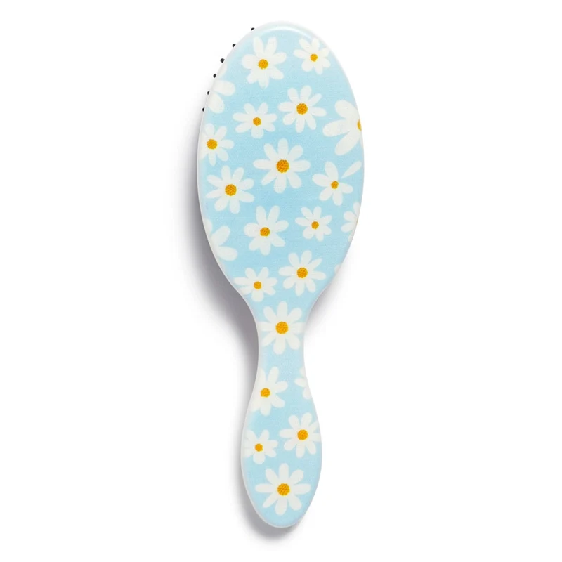 Mini brosse à cheveux modèle floral