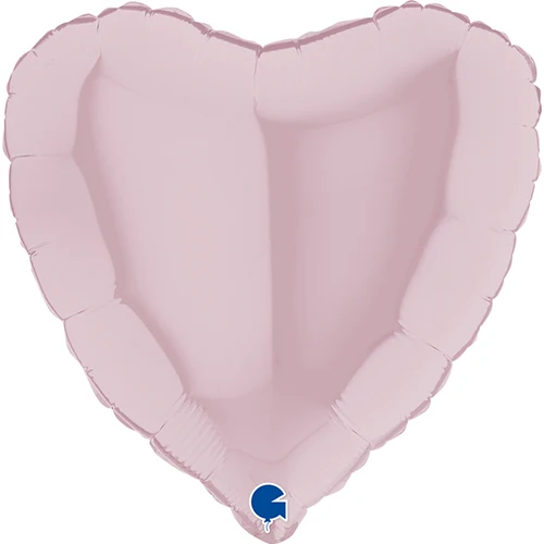 Ballon hélium coeur rose pastel