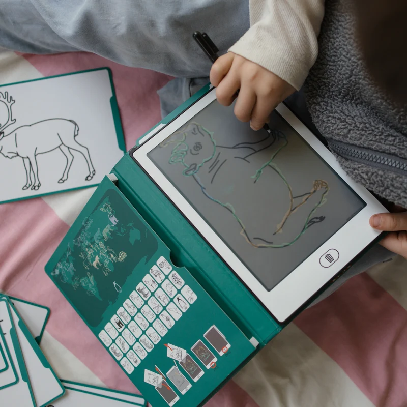 Mini Tablette à Dessin Kidydraw 30 Animaux autour du monde