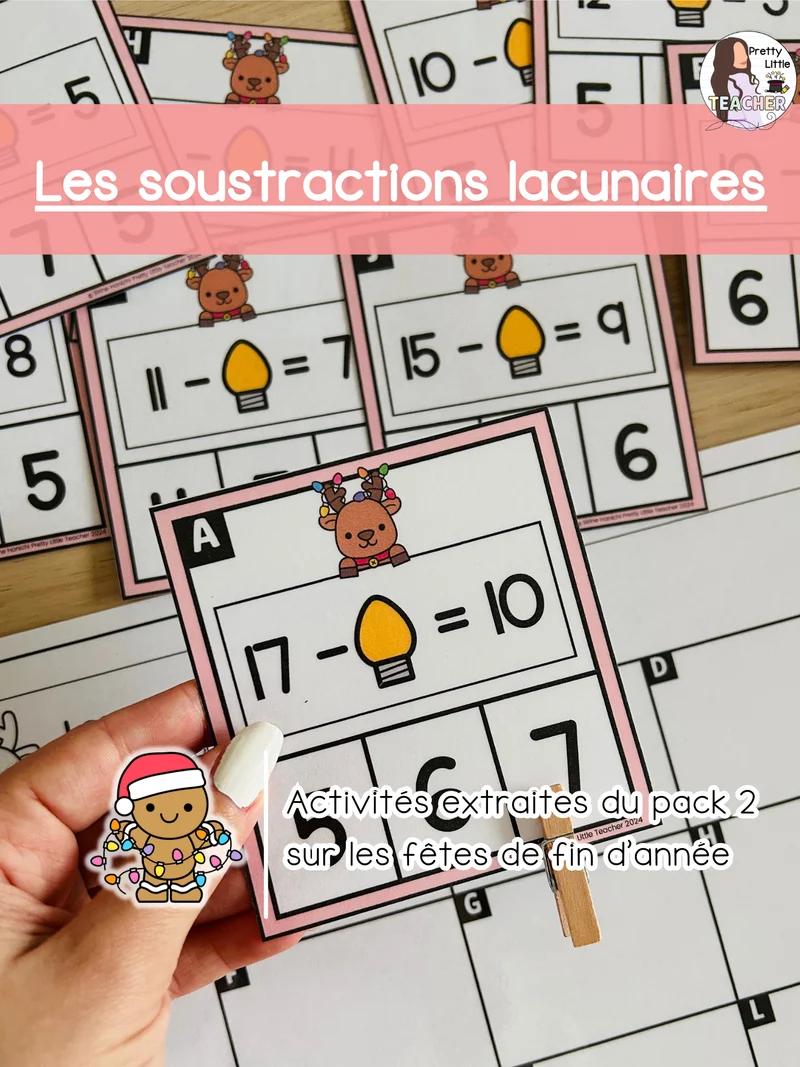 Les soustractions lacunaires jusqu'à 20 (3x)