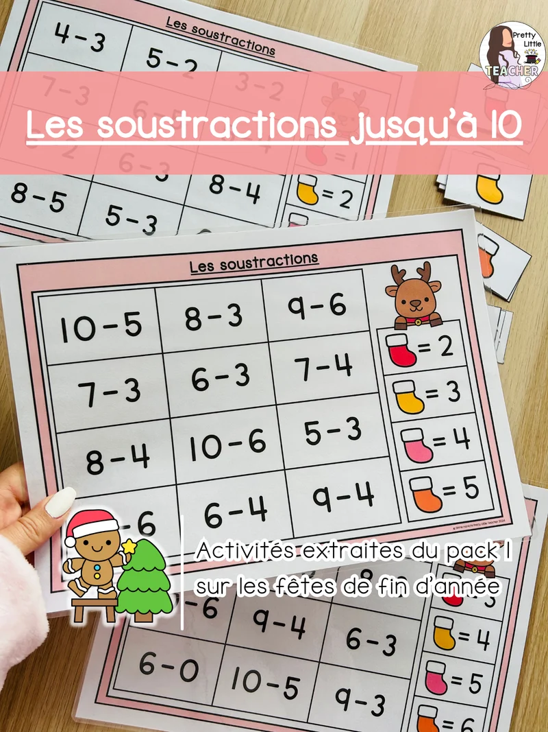 Les soustractions jusqu'à 10 (3x)