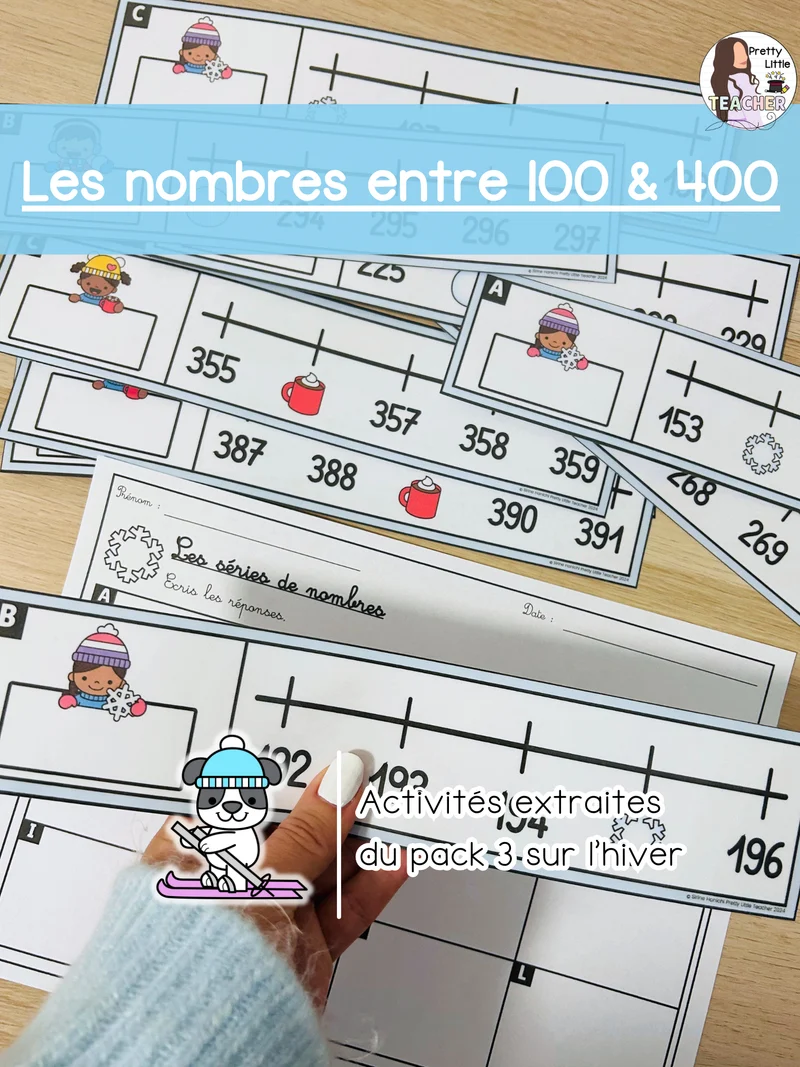 Les nombres entre 100 et 400 (3x)