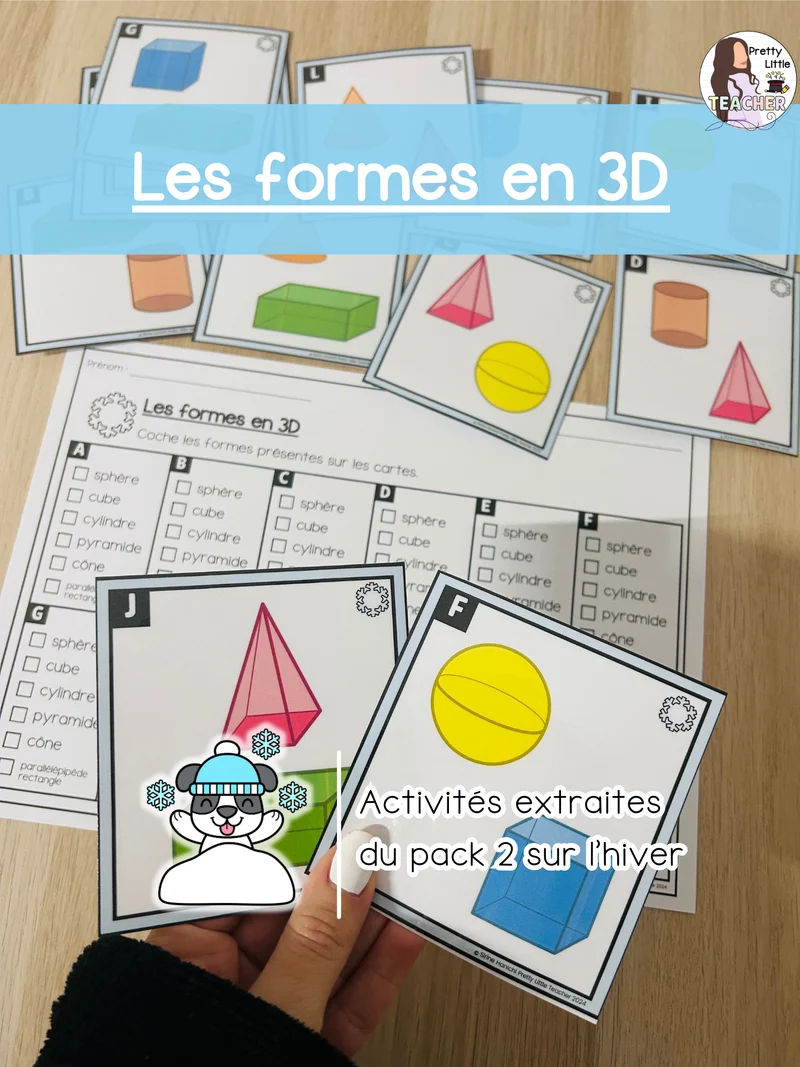 Les formes en 3D (3x)