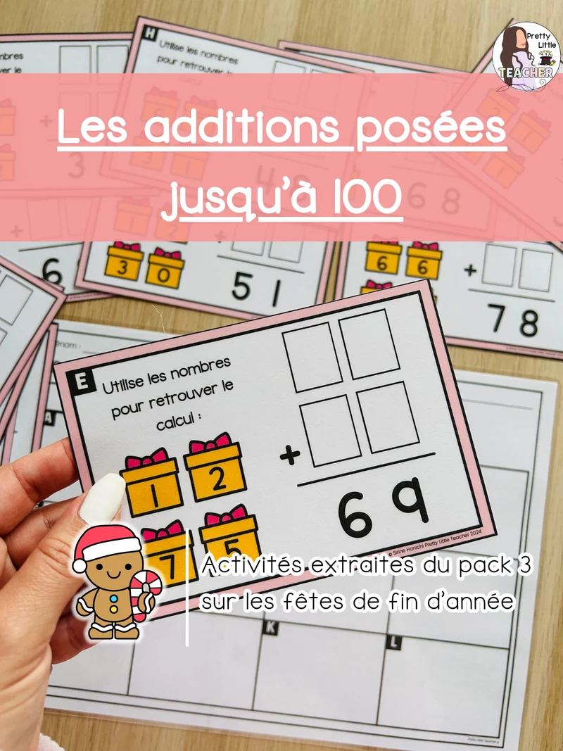 Les additions posées jusqu'à 100 (3x)