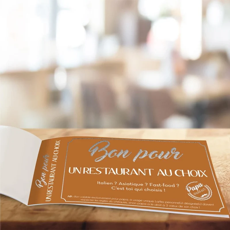 Le chéquier de Papa - 20 bons cadeaux