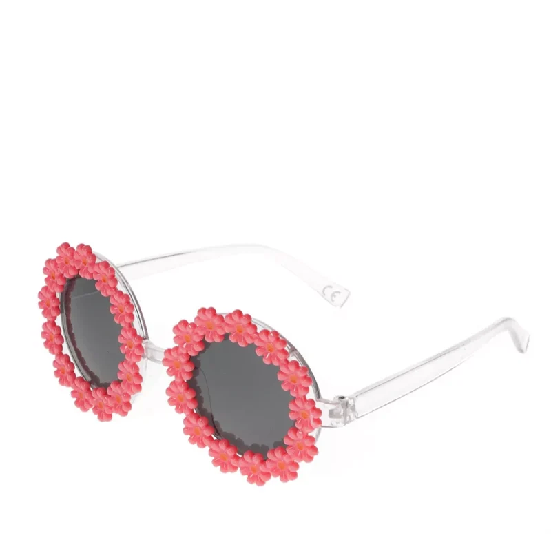 Lunettes de soleil fleurs roses