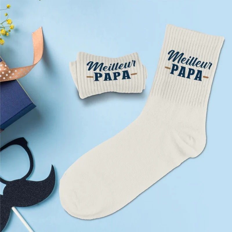 Chaussettes "Meilleur papa" / Taille unique : 39-45