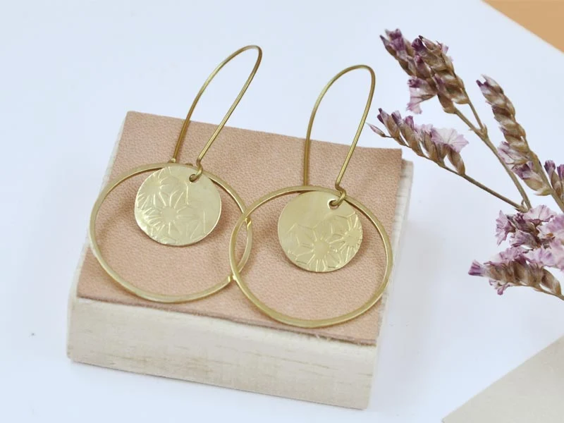 Boucles grenade empreinte