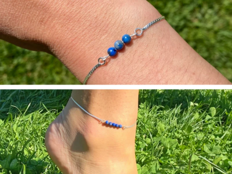 Bracelet et chaîne de cheville en argent 925