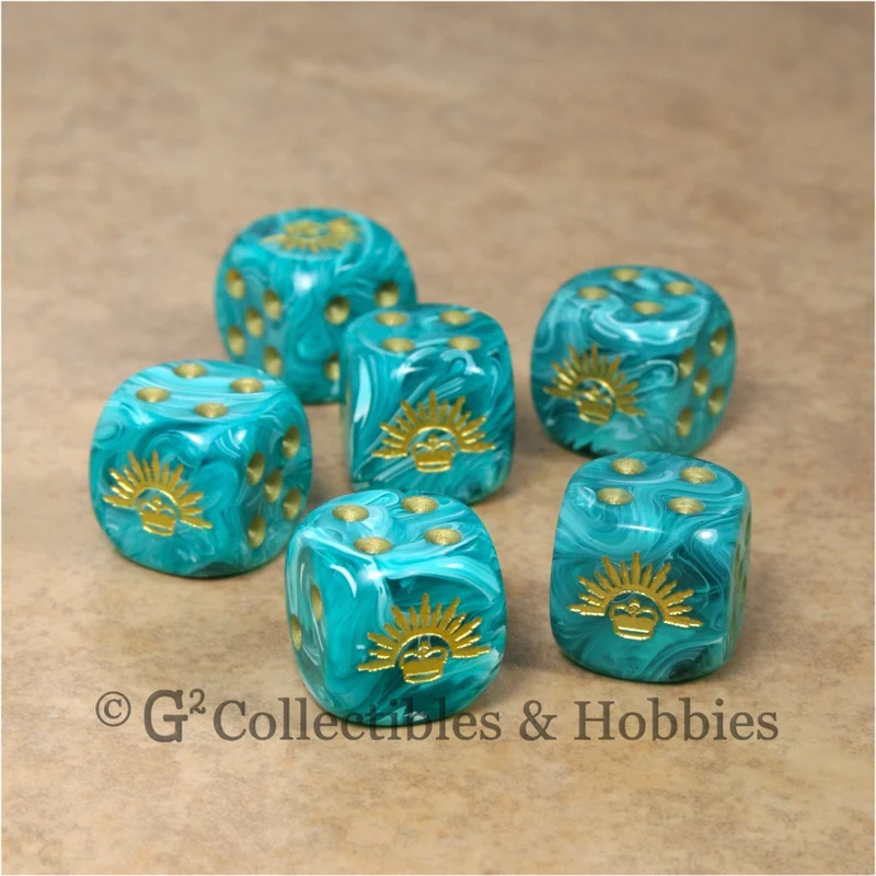 WWII Axis & Allies 6pc Dice Set - ANZAC Rising Sun