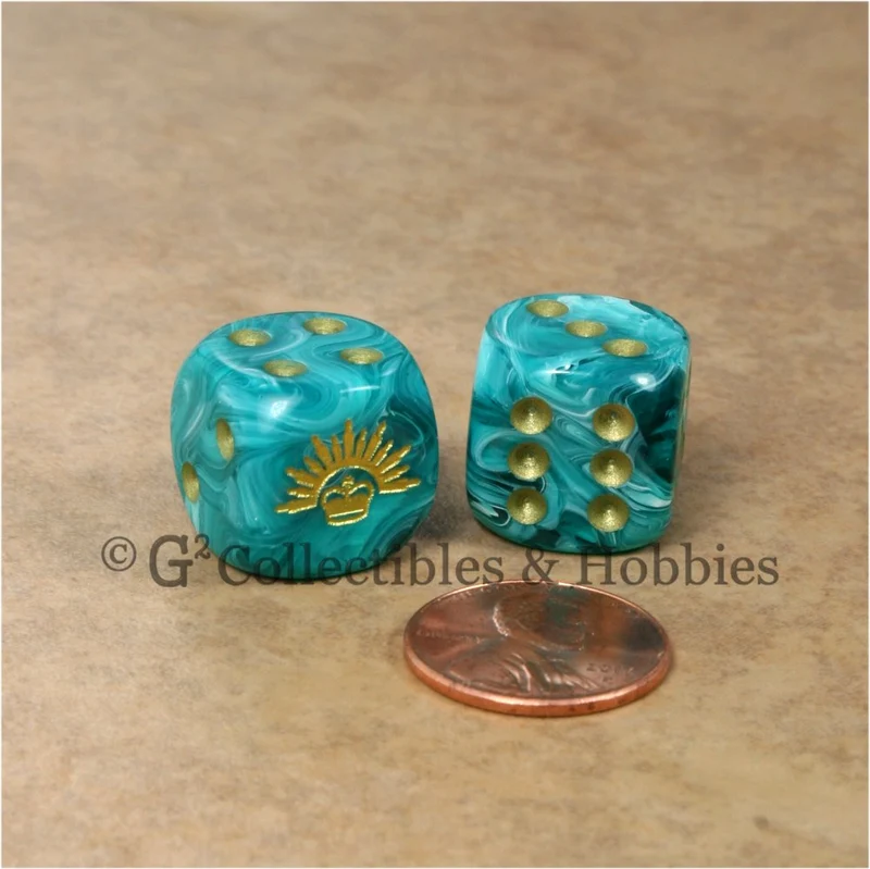 WWII Axis & Allies 6pc Dice Set - ANZAC Rising Sun