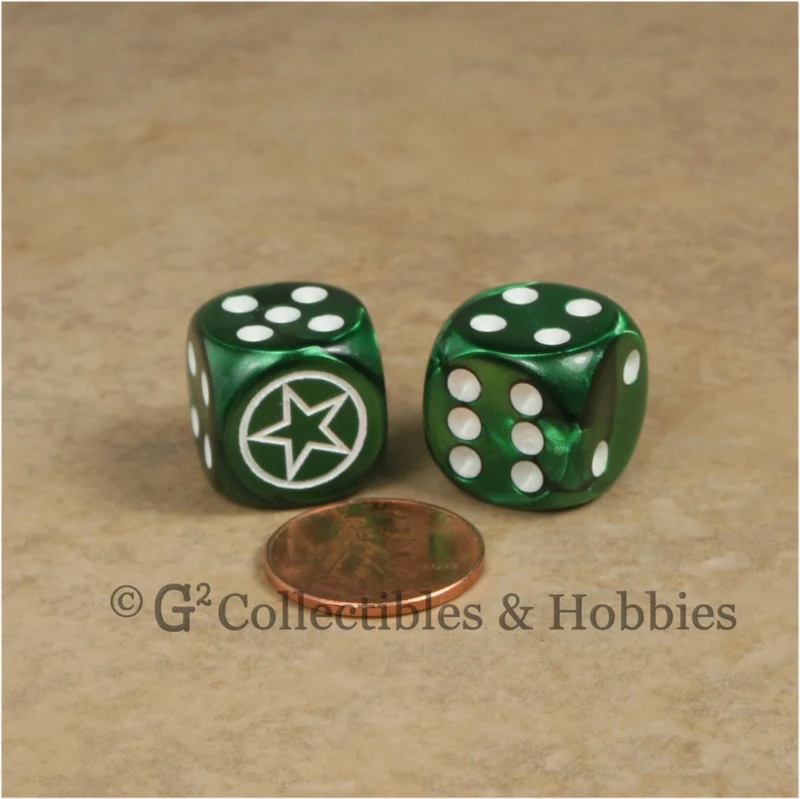 WWII Axis & Allies 6pc Dice Set - US Army Invasion Star