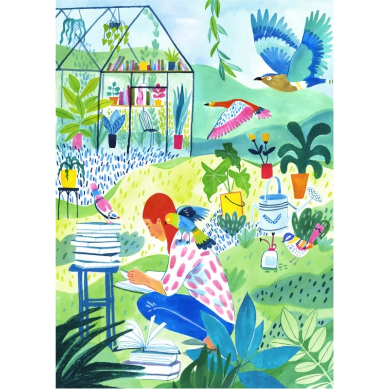 Puzzle Lecture au Jardin - 500 pièces