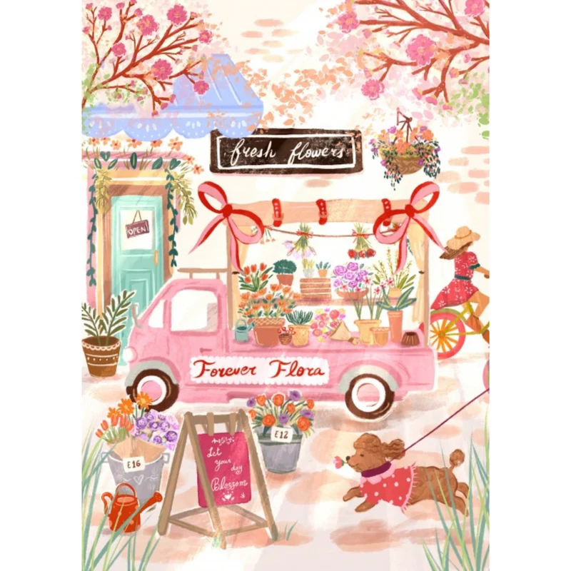 Puzzle Vélos Fleuris - 500 pièces