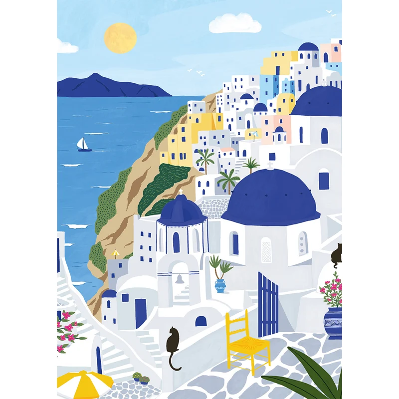 Puzzle Rainbow Santorini - 500 pièces