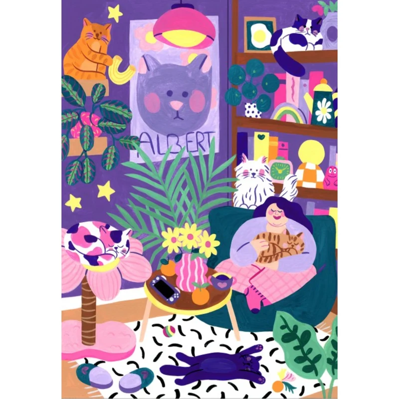 Puzzle Amoureux de Chats - 1000 pièces