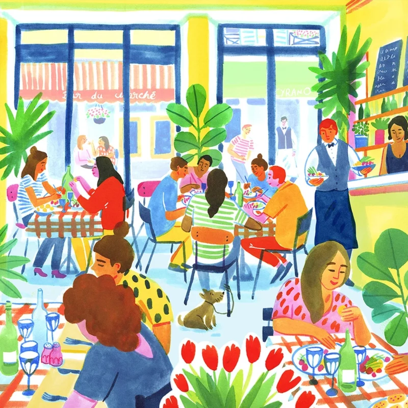 Puzzle Carré Bistrot - 1000 pièces