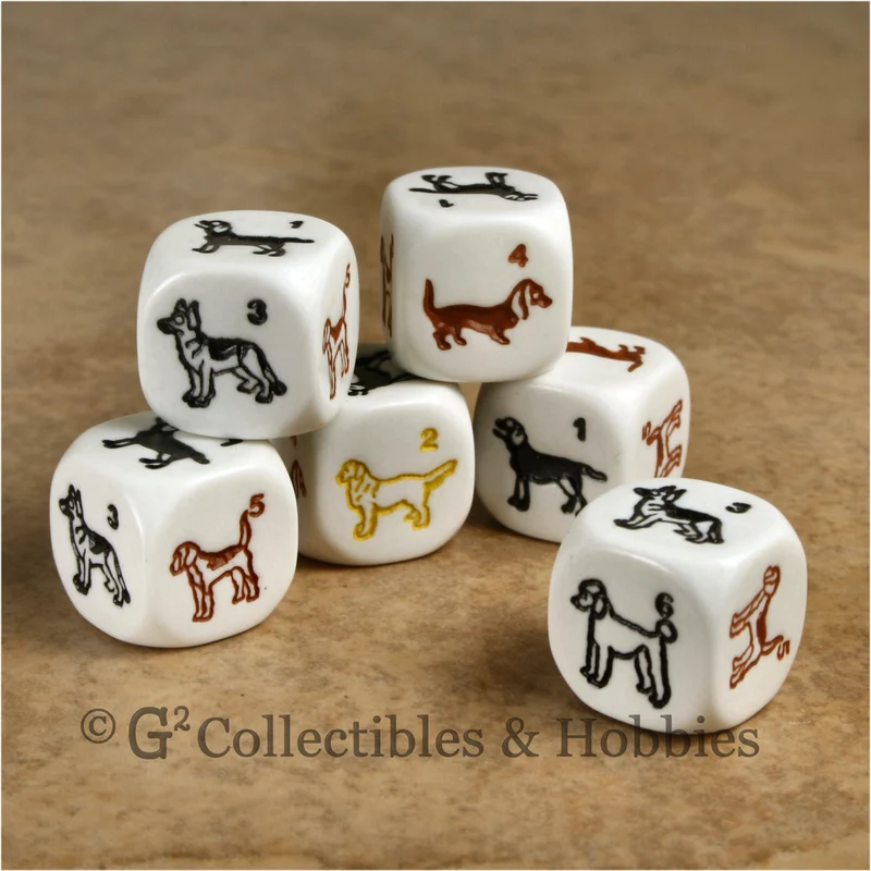Dog 6pc Dice Set