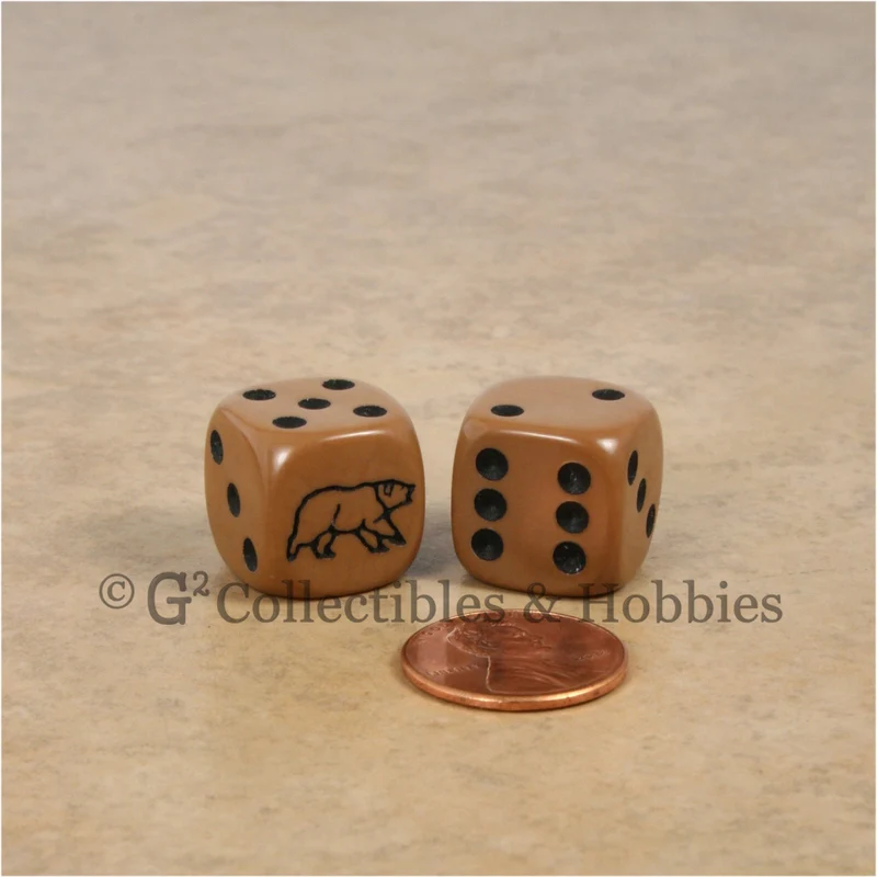 Bear 6pc Dice Set - Brown