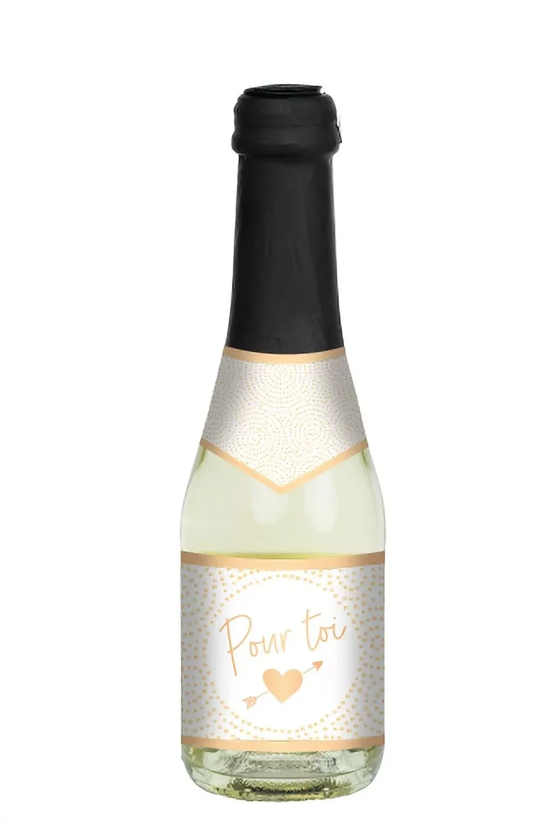 Petite bouteille de vin pétillant "Pour toi !" - 0,2l