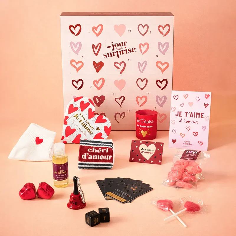 Calendrier de l'avent (ou de l'après) Saint-Valentin à personnaliser - 12 jours d'amour