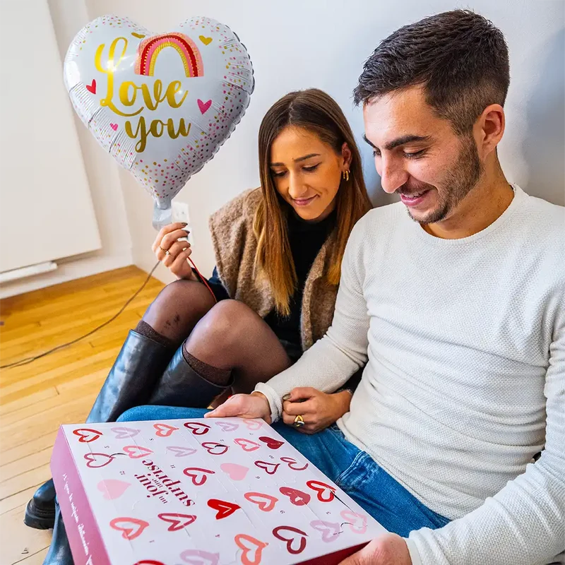 Calendrier de l'avent (ou de l'après) Saint-Valentin à personnaliser - 12 jours d'amour