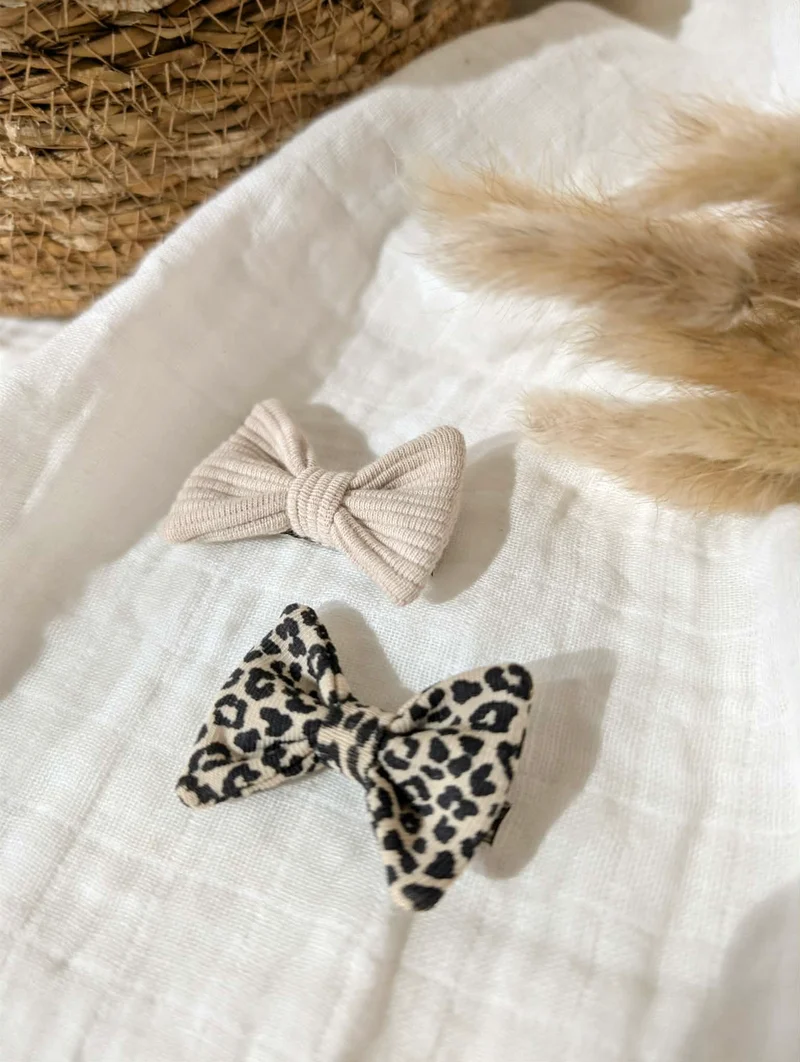 Barrettes | Velours et léopard