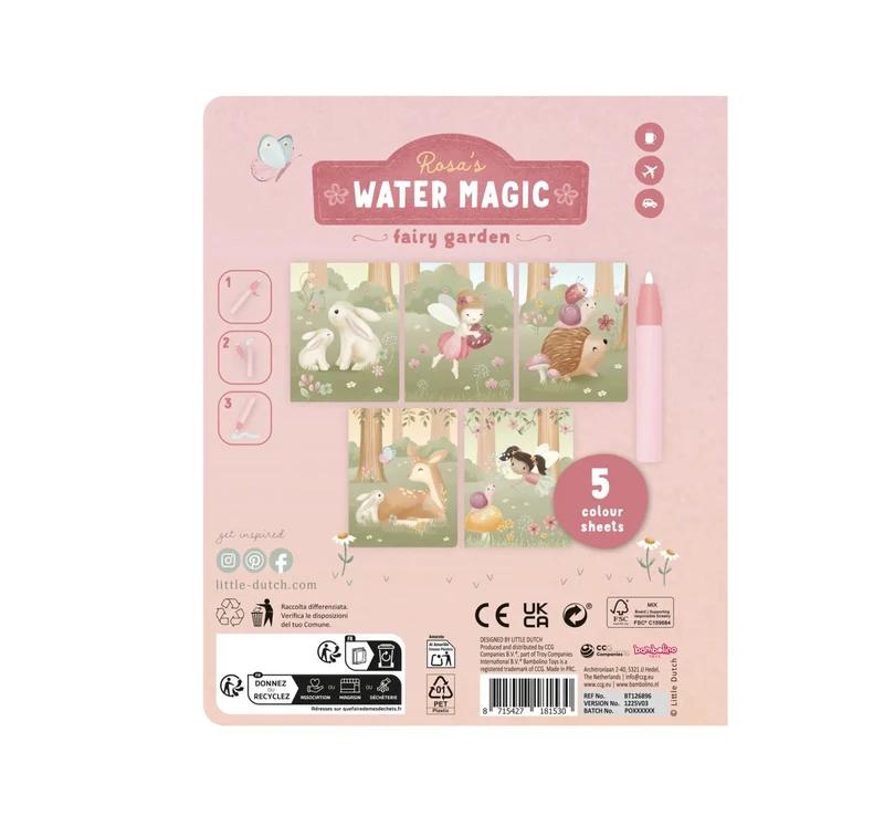 Coloriage magique à l'eau | Rosa Fairy Garden