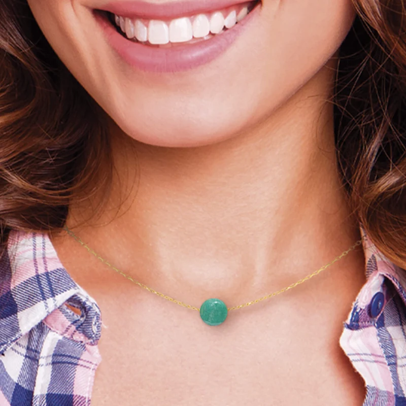 Collier en pierre d'Amazonite aux vertus bien-être
