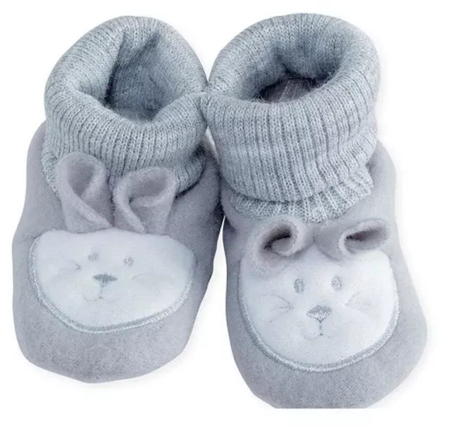 Chaussons de naissance 1 mois "Tête de lapin"
