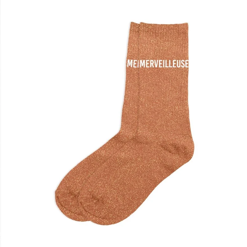 Chaussettes à paillettes "Merveilleuse" / Taille unique : 36-42
